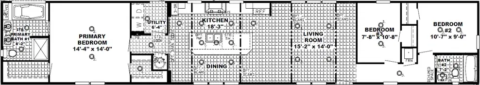 The seaside 2 floor plan home features