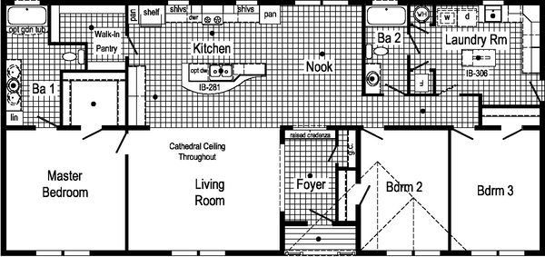 Astro creations ranch 3a2043-v floor plan home features
