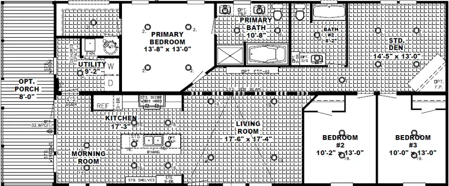 The southern farmhouse 2 floor plan home features