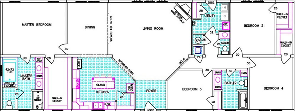 Calhoun floor plan home features