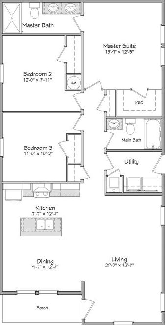 Independence series sherman 28' floor plan home features