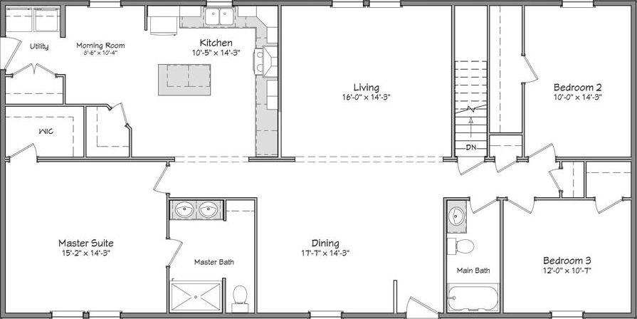 Liberty series franklin 30' floor plan home features