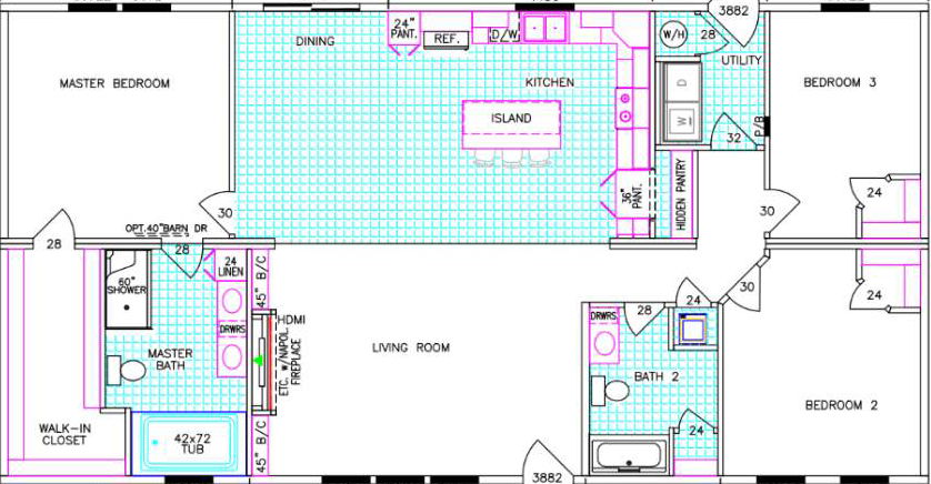 The riverview floor plan home features