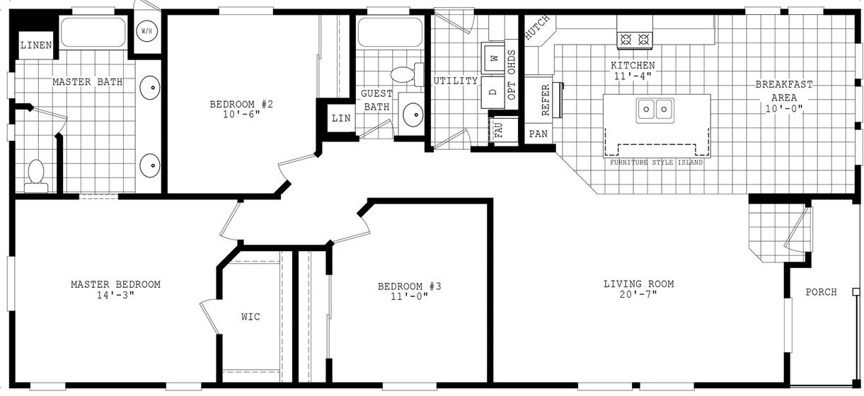 Durango Porch Homes 28603E Floor Plan