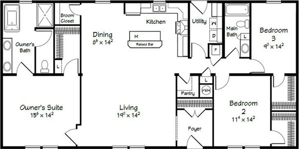 Evolution series harding model 3280 floor plan home features