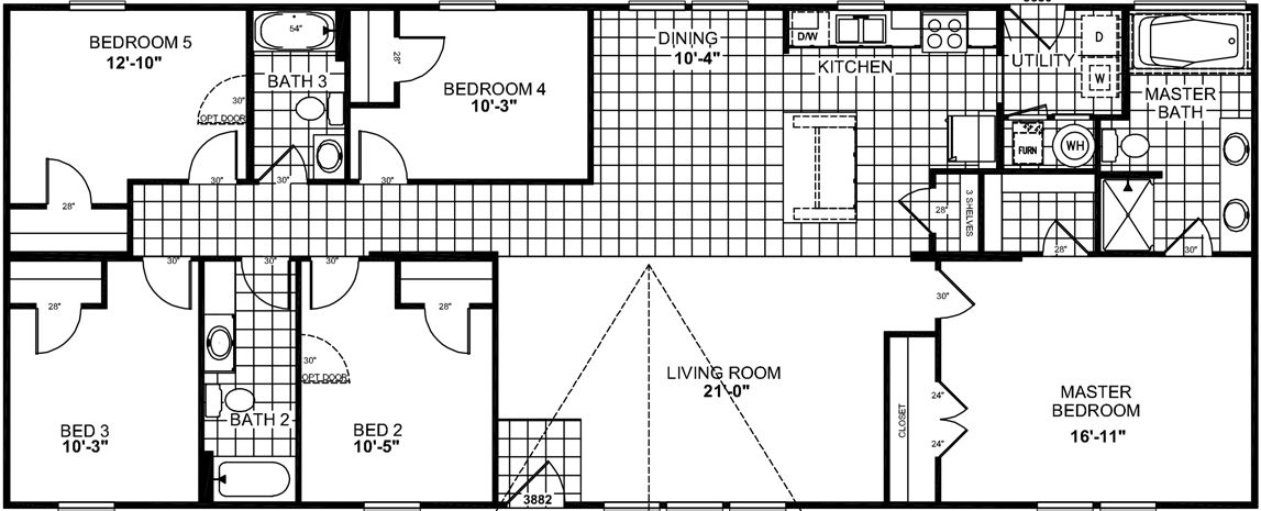 Cimarron 2368 floor plan home features