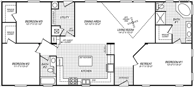 Vogue ii 28603m floor plan home features