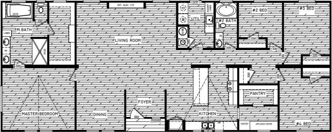 The willow oak extra floor plan home features
