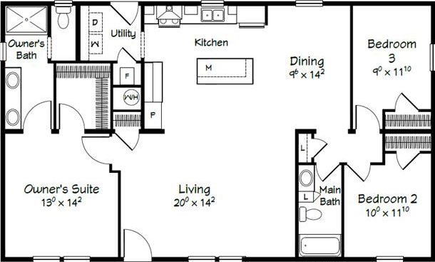 Evolution series monroe ii model 3250 floor plan home features
