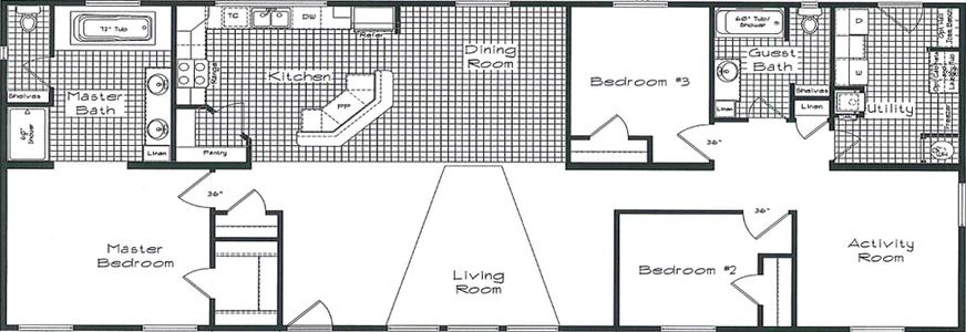 Pinehurst 2506-4 floor plan home features