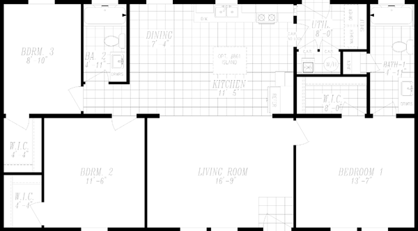 Columbia river multi-section 2030 floor plan home features