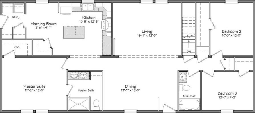 Liberty series franklin 28' floor plan home features