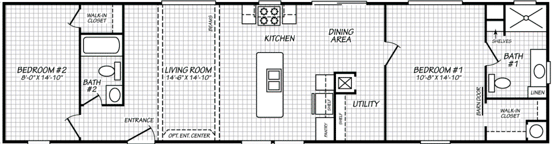 Pinnacle 16602p floor plan home features