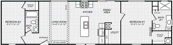 Pinnacle 16602p floor plan home features