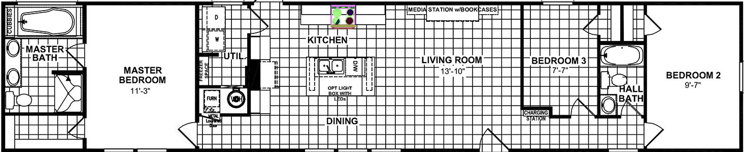 Sunset ridge 363 floor plan home features