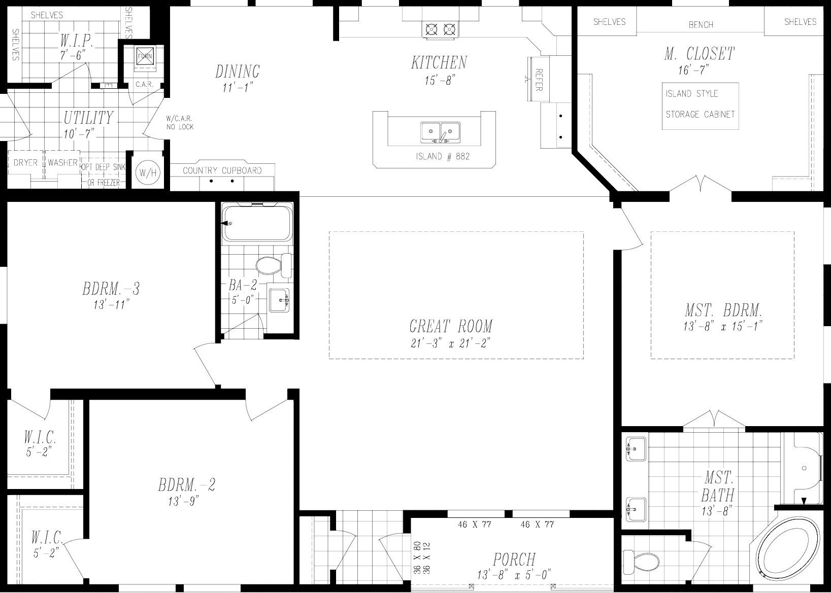 Majestic Collection 9588-S Floor Plan