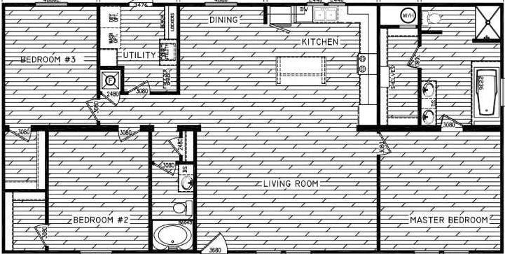 The coosa floor plan home features
