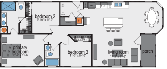 Sunset ridge-k117h floor plan and hero home features