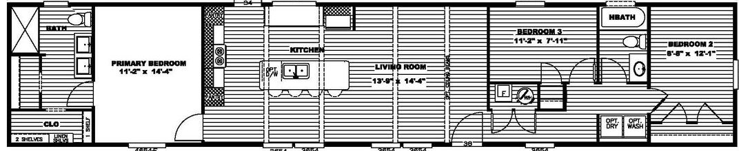 The general floor plan home features