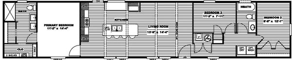 The general floor plan home features