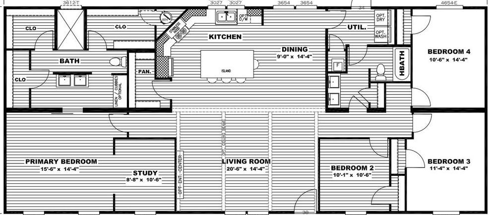 Cascade floor plan home features