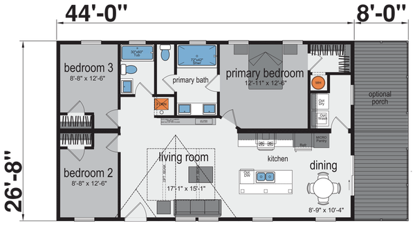 Naples floor plan home features