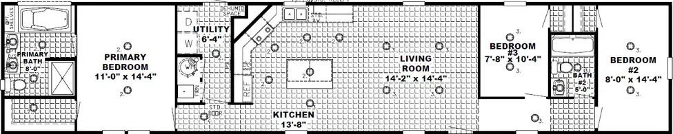 The sherman floor plan home features
