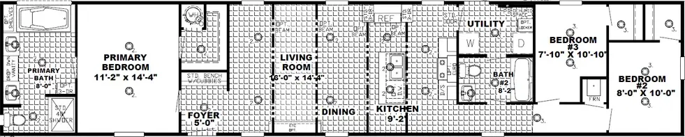 The parkside floor plan home features