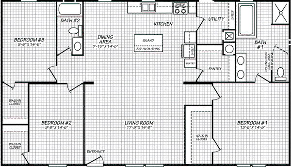 Pinnacle 32523p floor plan home features