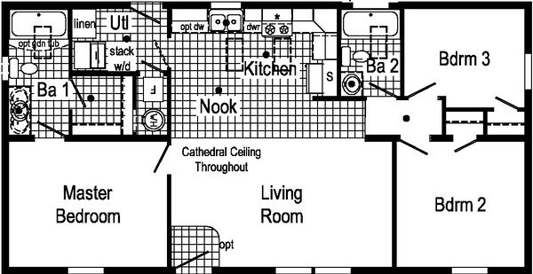 Astro bungalow ranch 3a2607-e floor plan home features