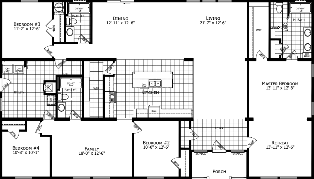 Grand Teton TW4070 Floor Plan