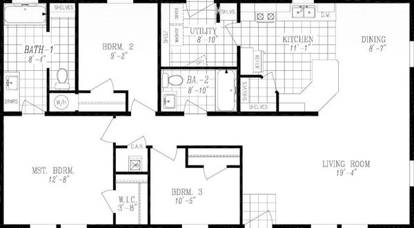 Columbia river multi-section 2017 floor plan home features