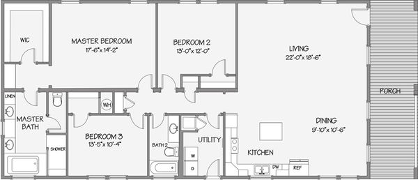 Prairie floor plan home features