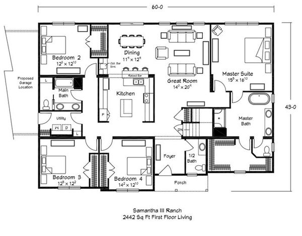 Samantha iii floor plan home features