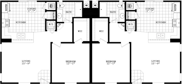 Duplex 28582a floor plan home features
