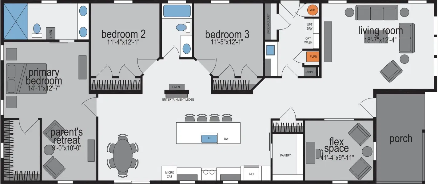 Genesis 9306 floor plan home features