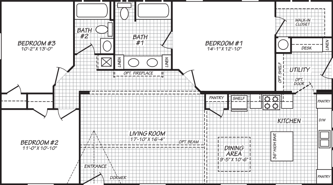 The Opal (28483F) Floor Plan