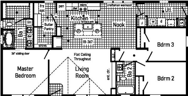 Astro elite ranch 3a2811-p floor plan home features