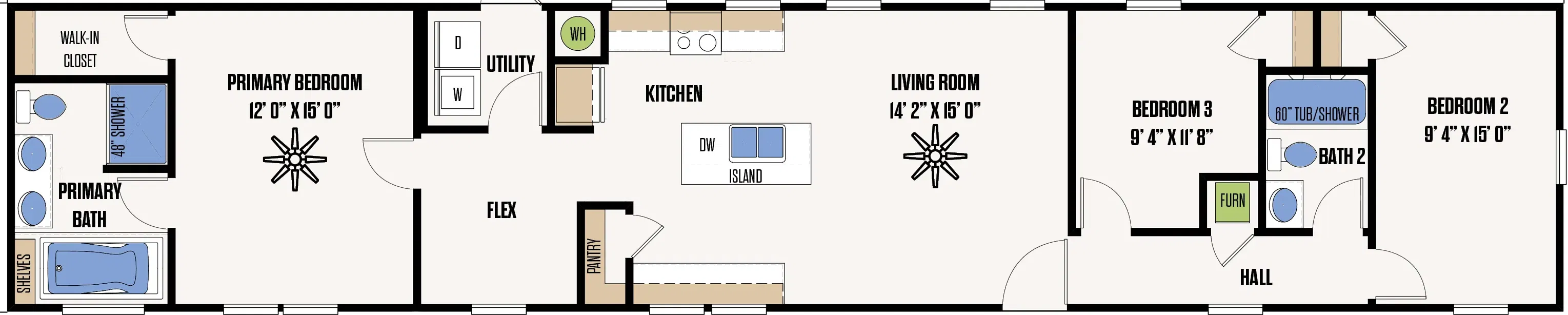 The midland floor plan home features