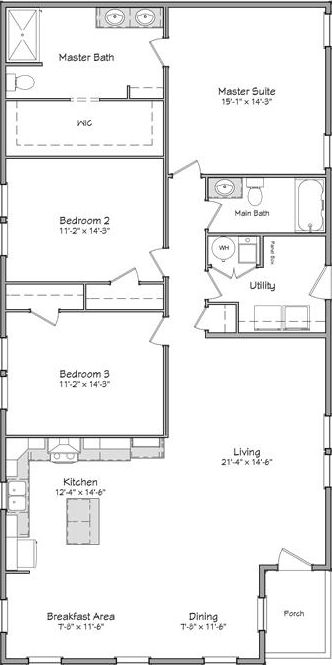 Independence series jefferson 30' floor plan home features