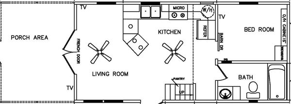 Evergreen cottage | 4b 105 floor plan home features