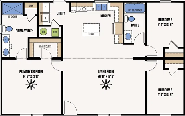 The archer floor plan home features