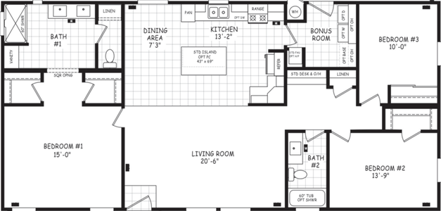 Edge 28563a floor plan home features