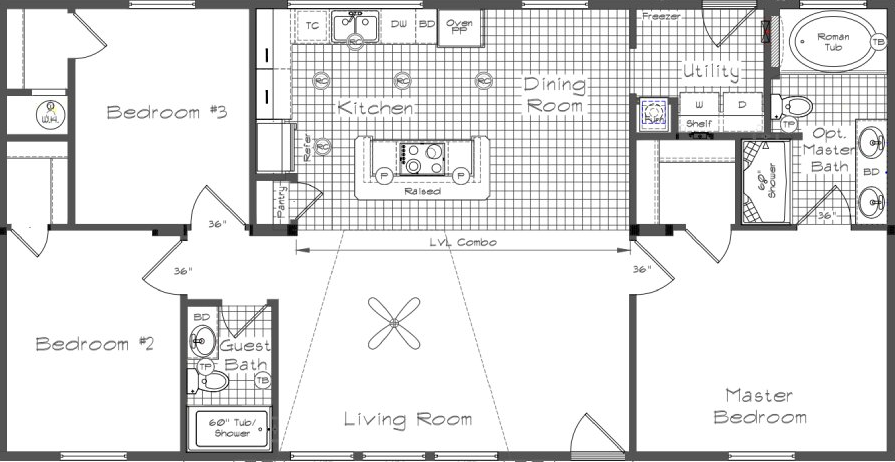 Pinehurst 2503-1 Floor Plan