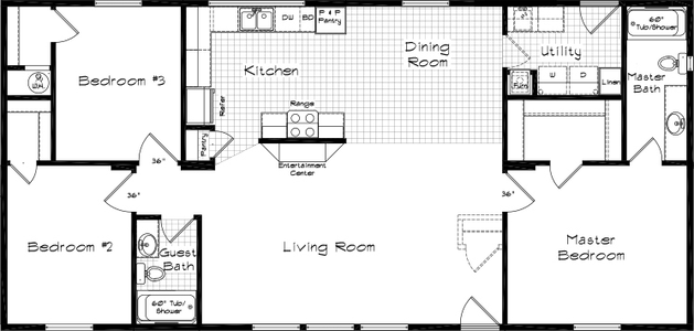 Pinehurst 2504-2 floor plan home features