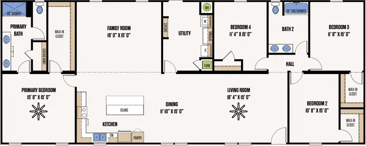 The trinity floor plan home features