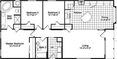 The frontier 28523a floor plan home features