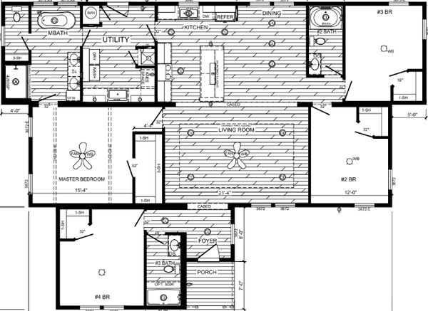The woodside floor plan home features