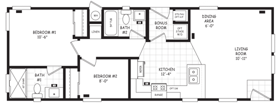 Encore 16442a floor plan home features