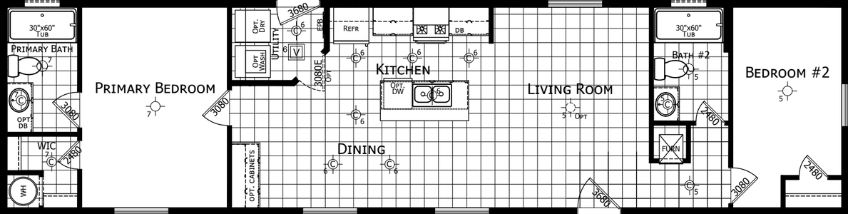 Winchester 1660h22a6h floor plan home features